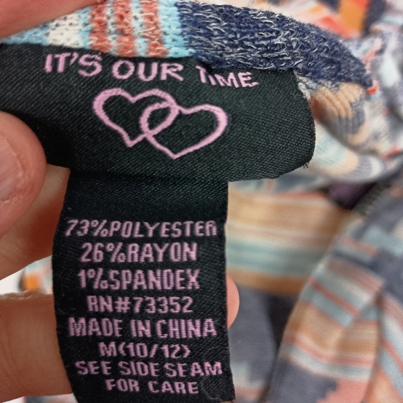 2/$30 Colorful Western Sleeveless Patchwork Knit Hooded Cardigan (#1,290) - Picture 2 of 9